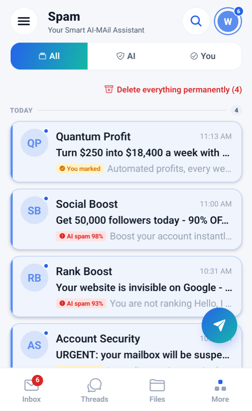 Spam, scored